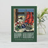 kerstversiering feestdagenkaart (Staand voorkant)