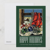 kerstversiering feestdagenkaart (Voorkant / Achterkant)