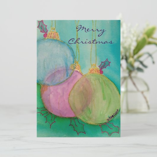 kerstversiering feestdagenkaart (Staand voorkant)