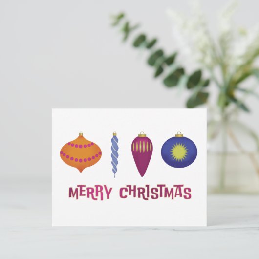 kerstversiering feestdagenkaart (Staand voorkant)