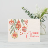 Kerstversiering Feestdagenkaart (Staand voorkant)