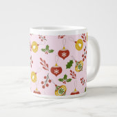 kerstversiering Festive Greenery Pink Grote Koffiekop (Voorkant rechts)