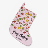 kerstversiering Festive Greenery Pink Kleine Kerstsok (Voorkant (Hangend))