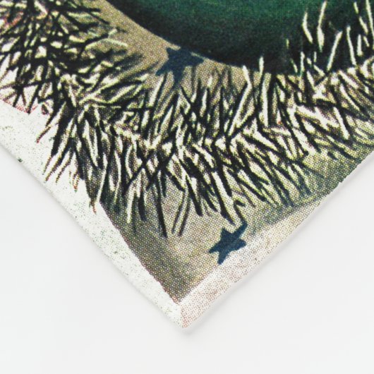 kerstversiering fleece deken (Hoek)