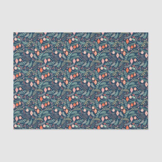 kerstversiering | Floral Pattern Tissuepapier (Voorkant)