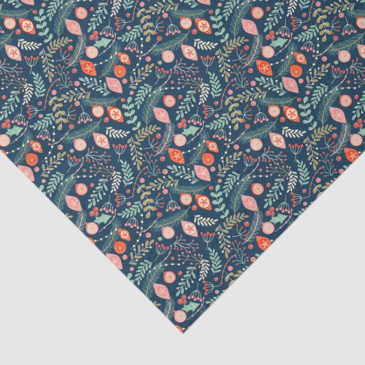 kerstversiering | Floral Pattern Tissuepapier (Detail)