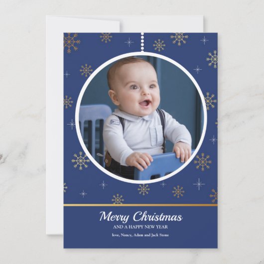 Kerstversiering Foto Kerstkaart (Voorkant)