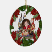 Kerstversiering Foto lijst holly poinsettia Keramisch Ornament (Rechts)