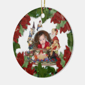 Kerstversiering Foto lijst holly poinsettia Keramisch Ornament (Links)
