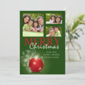 Kerstversiering Fotokaart Feestdagenkaart (Staand voorkant)