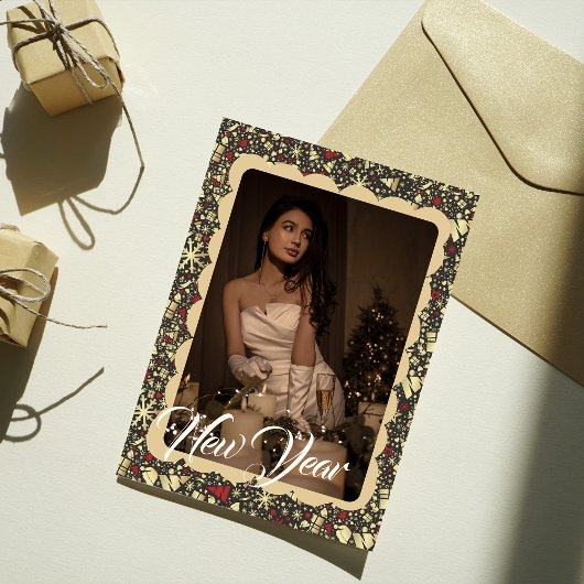 Kerstversiering fotolijst Kerstkaart