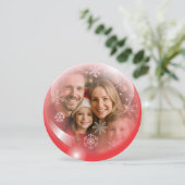 Kerstversiering Fotosjabloon Vakantie Kaart (Staand voorkant)