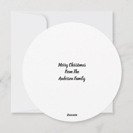 Kerstversiering Fotosjabloon Vakantie Kaart (Achterkant)