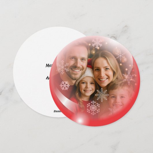 Kerstversiering Fotosjabloon Vakantie Kaart (Voorkant / Achterkant)