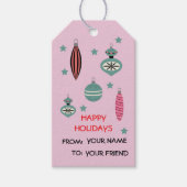 Kerstversiering gepersonaliseerd cadeaulabel (Voorkant)