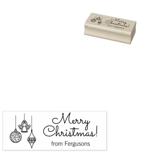 Kerstversiering Gezinsgroet Rubberstempel (Gestempeld)