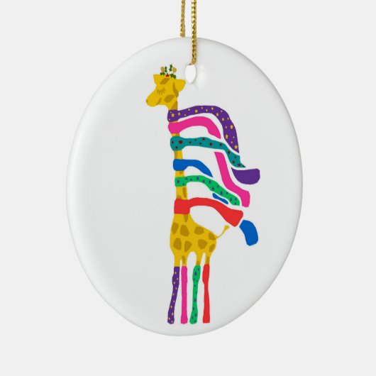 kerstversiering Giraffe Keramisch Ornament (Rechts)