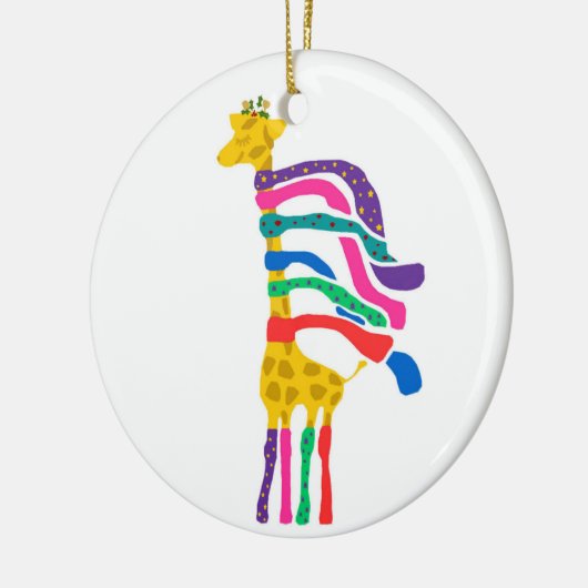kerstversiering Giraffe Keramisch Ornament (Links)