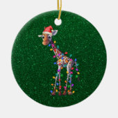 kerstversiering Giraffe Keramisch Ornament (Voorkant)