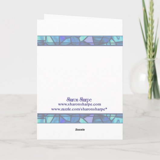 KERSTVERSIERING GLAS IN LOOD van SHARON SHARPE Feestdagen Kaart (Achterkant)