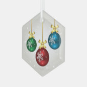 kerstversiering glas ornament (Voorkant links)