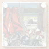 kerstversiering glazen onderzetter (Achterkant)