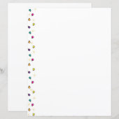 kerstversiering Gold Star Briefpapier (Voorkant / Achterkant)