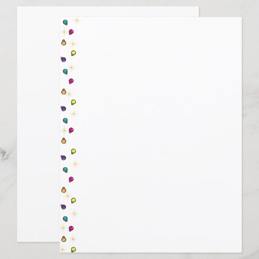 kerstversiering Gold Star Briefpapier (Voorkant / Achterkant)