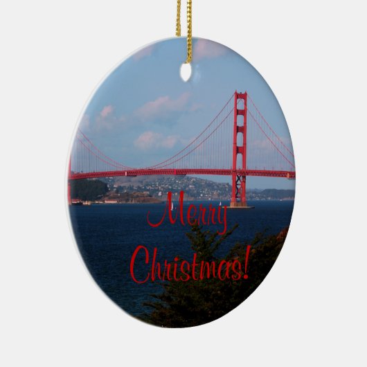 Kerstversiering Golden Gate Bridge Keramisch Ornament (Rechts)