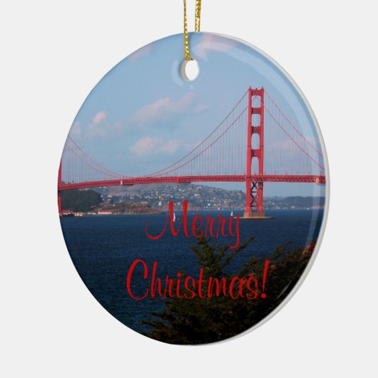 Kerstversiering Golden Gate Bridge Keramisch Ornament (Links)