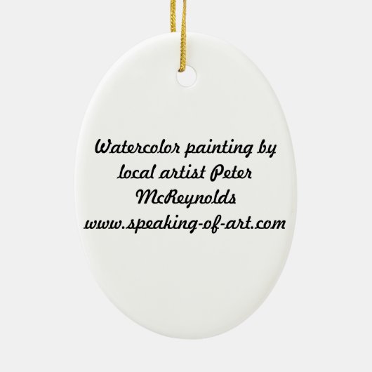 Kerstversiering Golden Gate Bridge Keramisch Ornament (Achterkant)