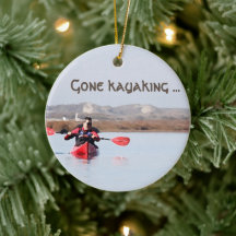 kerstversiering "Gone Kayaking"