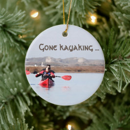 kerstversiering "Gone Kayaking" Keramisch Ornament