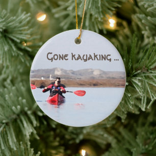 kerstversiering "Gone Kayaking" Keramisch Ornament