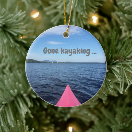 kerstversiering "Gone Kayaking" Keramisch Ornament (Boom)