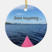 kerstversiering "Gone Kayaking" Keramisch Ornament (Voorkant)
