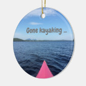 kerstversiering "Gone Kayaking" Keramisch Ornament (Links)