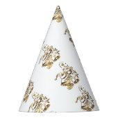 kerstversiering gouden legant feesthoedjes (Voorkant)