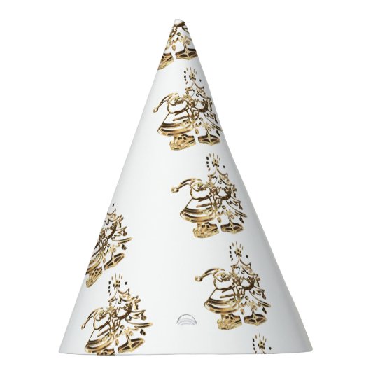 kerstversiering gouden legant feesthoedjes (Rechts)