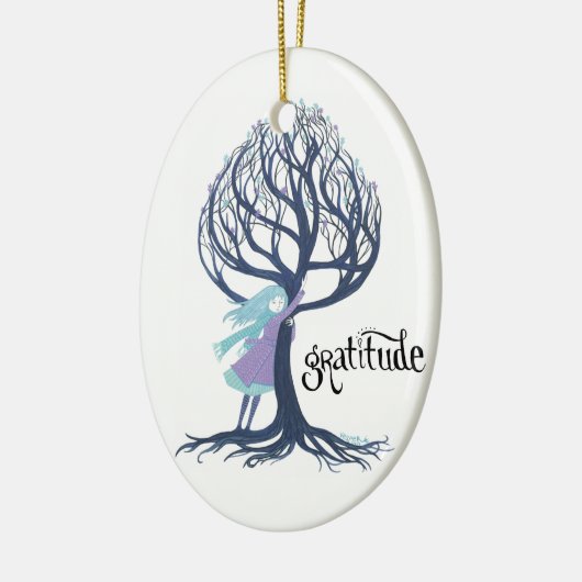 kerstversiering "Gratitude" Keramisch Ornament (Links)