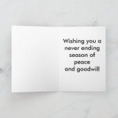 kerstversiering Grote lettertypekerstKaart Feestdagen Kaart (Binnen)