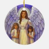 kerstversiering "Guardian Angel" Keramisch Ornament (Achterkant)