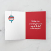 Kerstversiering Happy Holiday Greetings Kaart (Binnen)