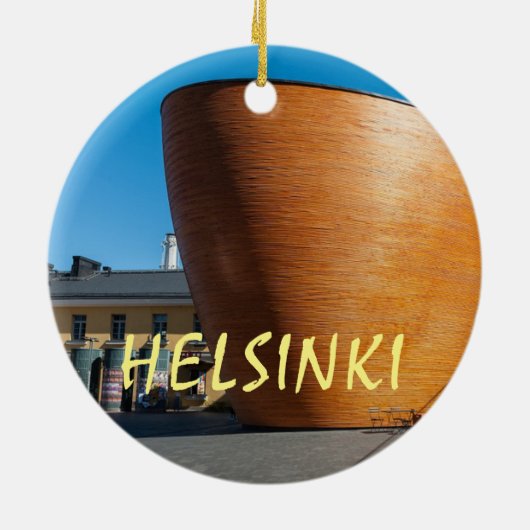 kerstversiering Helsinki Vacation Keramisch Ornament (Achterkant)