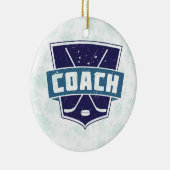 Kerstversiering, Hockey Coach Keramisch Ornament (Rechts)