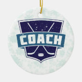 Kerstversiering, Hockey Coach Keramisch Ornament (Voorkant)