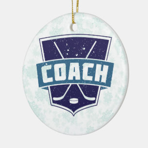 Kerstversiering, Hockey Coach Keramisch Ornament