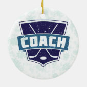 Kerstversiering, Hockey Coach Keramisch Ornament (Achterkant)