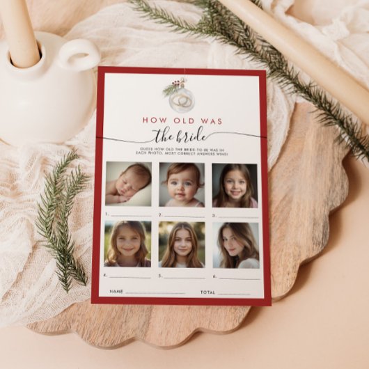 Kerstversiering Hoe oud was de bruid Kaart