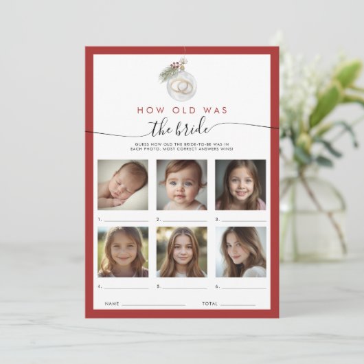 Kerstversiering Hoe oud was de bruid Kaart (Staand voorkant)